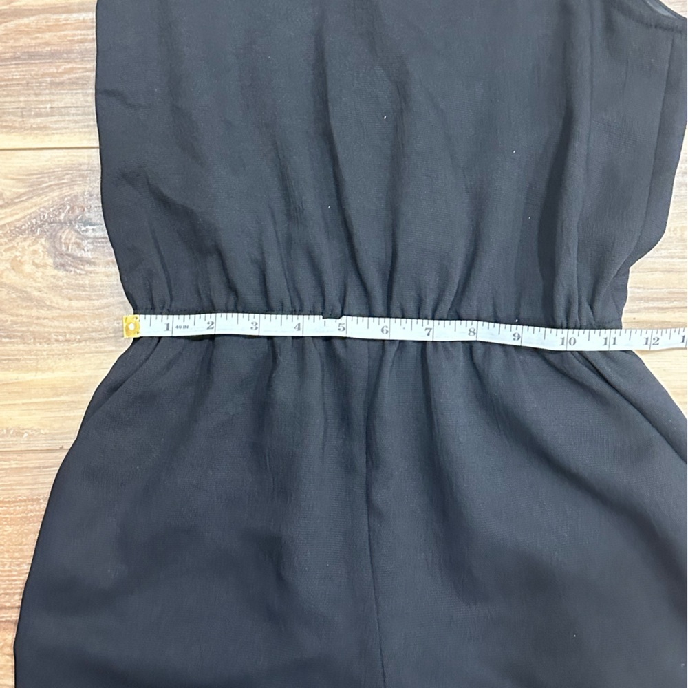 ARTIZIA Wilfred Black Rive Cinched Waist Sleeveless Romper Women's Small - Picture 7 of 9